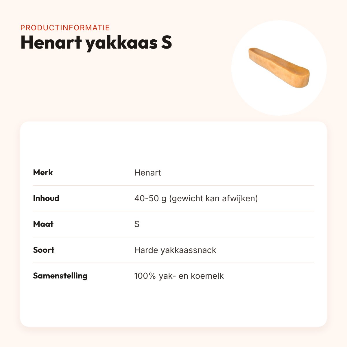 Henart yakkaas hondensnack S 40-50 g – harde snack – productinformatie