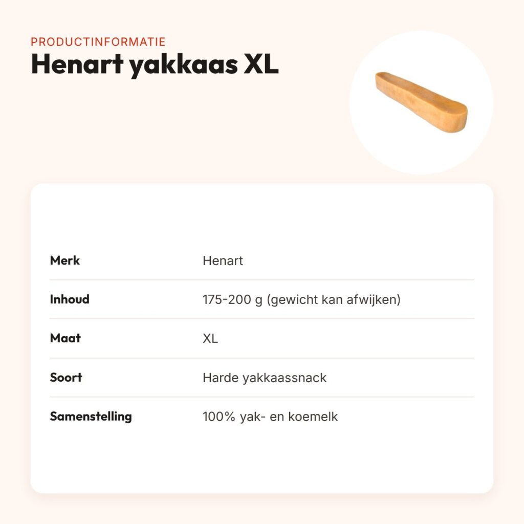 Henart yakkaas hondensnack XL 175-200 g – harde snack – productinformatie
