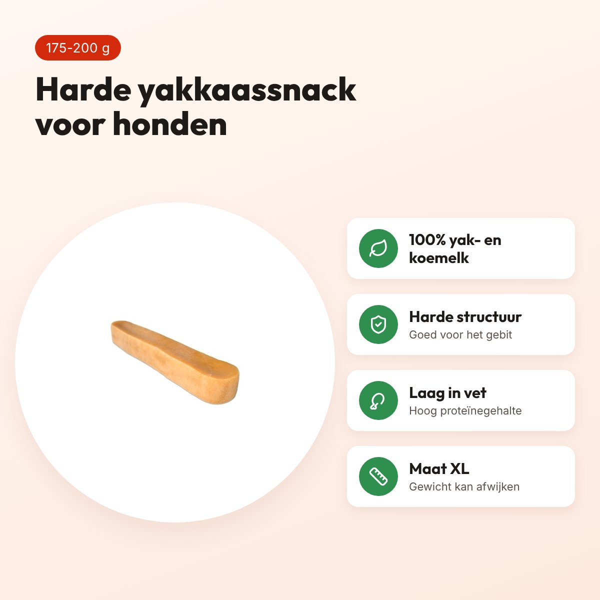 Henart yakkaas hondensnack XL 175-200 g – harde snack – voordelen