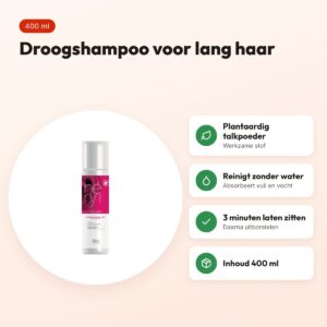 Hery droogshampoo lang haar 400 ml – op basis van talkpoeder – voordelen