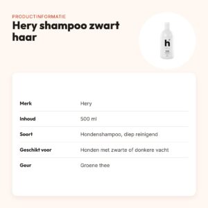 Hery hondenshampoo zwart haar 500 ml – diep reinigend – productinformatie