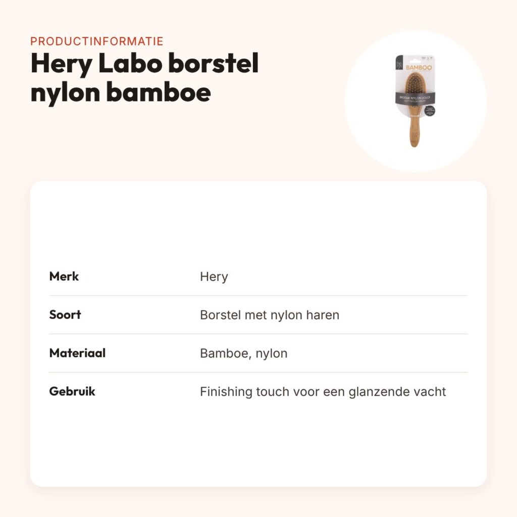 Hery Labo borstel nylon bamboe – zachte nylon haren – productinformatie
