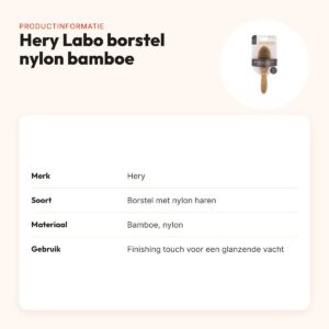 Hery Labo borstel nylon bamboe – zachte nylon haren – productinformatie