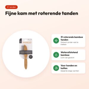 Hery Labo kam fijn met roterende tanden bamboe 31 tanden – voordelen