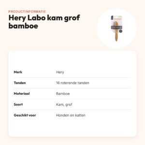 Hery Labo kam grof met roterende tanden bamboe 16 tanden – productinformatie