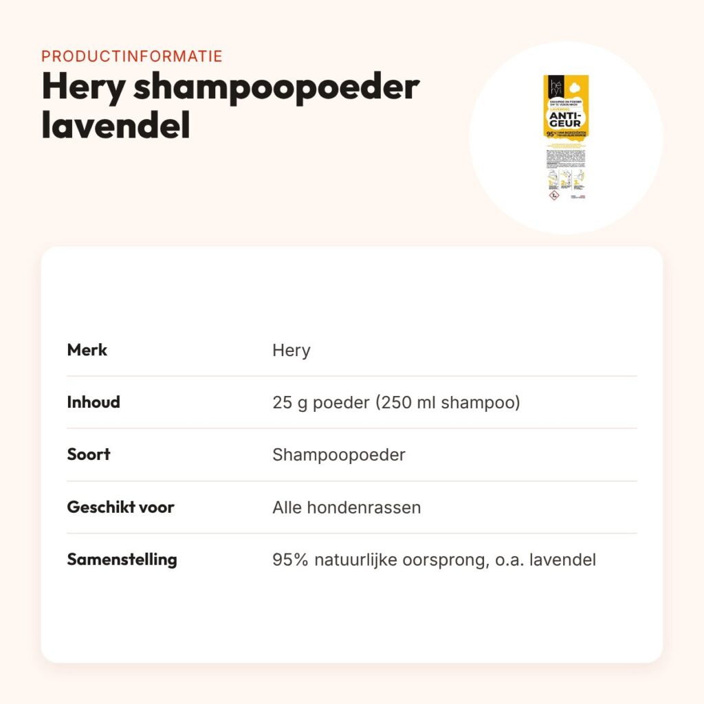 Hery shampoopoeder anti-geur lavendel 25 g – productinformatie