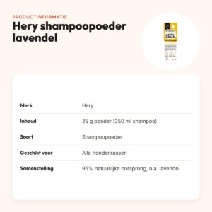 Hery shampoopoeder anti-geur lavendel 25 g – productinformatie