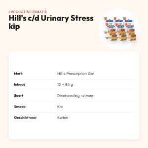 Hill's Prescription Diet c/d Feline Urinary Stress kip 12 x 85 g – productinformatie