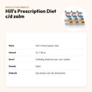 Hill's Prescription Diet c/d Multicare Feline zalm 12 x 85 g – productinformatie