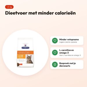 Hill's Prescription Diet kattenvoer c/d Multicare Reduced Calorie 1,5 kg – voordelen