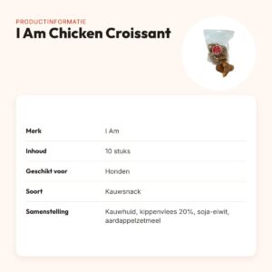I Am Chicken Croissant kauwsnack 10 stuks – kauwhuid met 20% kip – productinformatie