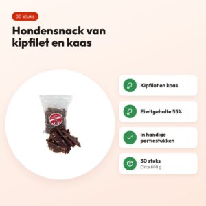 I Am Chicken D'Light kipfilet en kaas hondensnack 30 stuks – voordelen