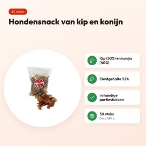 I Am Chicken D'Light Rabbit hondensnack 30 stuks – kip en konijn – voordelen