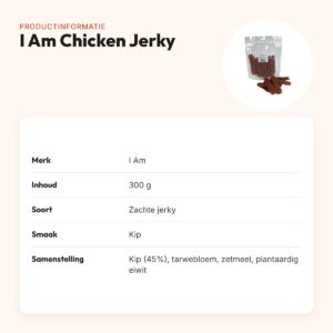 I Am Chicken Jerky zachte hondensnack 300 g – kipsmaak – productinformatie