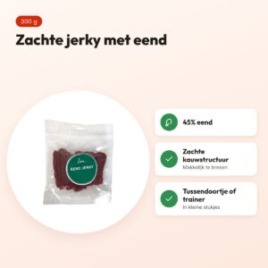 I Am Eend Jerky zachte hondensnack 300 g – eendsmaak – voordelen