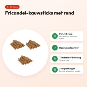 I Am hondenkauwsticks fricandel met rund – multipack 3 x 50 stuks – voordelen