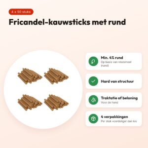 I Am hondenkauwsticks fricandel met rund – multipack 4 x 50 stuks – voordelen