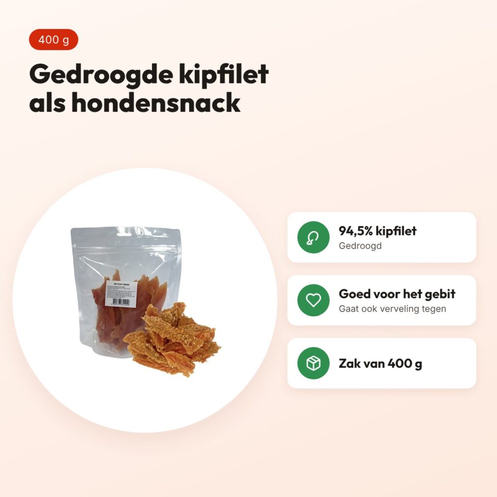 I Am hondensnack chicken fillet 400 g – gedroogde kipfilet – voordelen