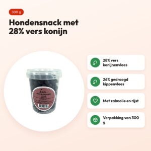 I Am hondensnack Konijn Knikkers 300 g – met 28% vers konijn – voordelen