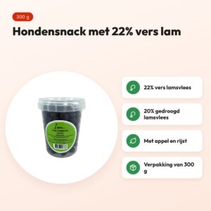I Am hondensnack Lam Knikkers 300 g – met 22% vers lamsvlees – voordelen