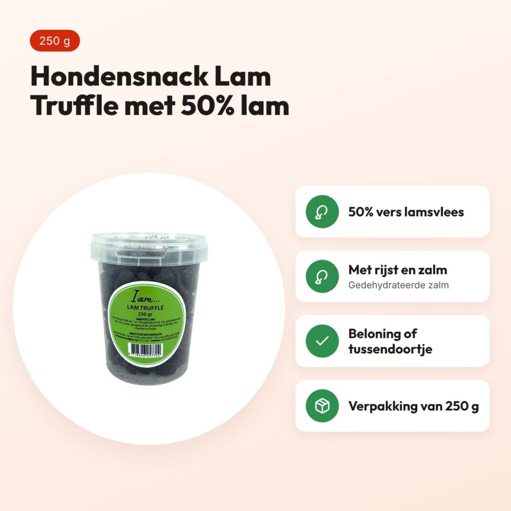 I Am hondensnack Lam Truffle 250 g – met 50% vers lamsvlees – voordelen