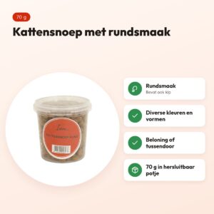 I Am kattensnoep rund 70 g – in hersluitbaar potje – voordelen
