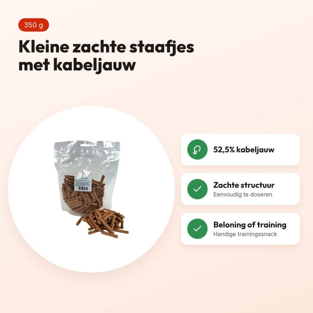 I Am Mini Sticks kabeljauw 350 g – zachte hondensnack – voordelen