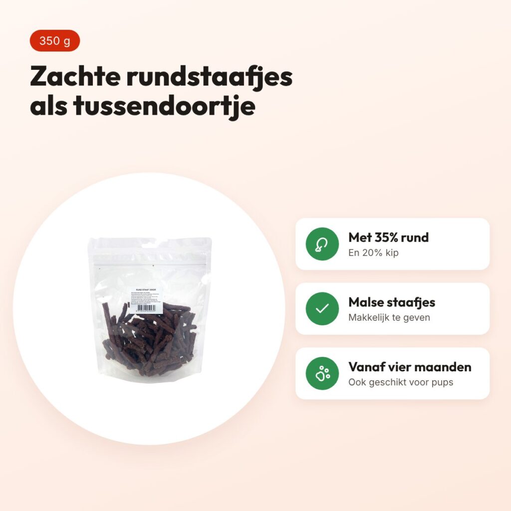 I Am mini sticks rund 350 g – zachte hondensnack – voordelen