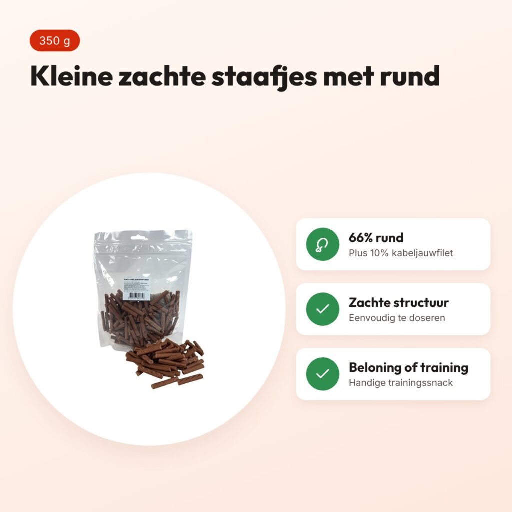 I Am Mini Sticks rund en kabeljauw 350 g – zachte hondensnack – voordelen