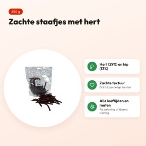 I Am ministicks hert 350 g – zachte hondensnack – voordelen