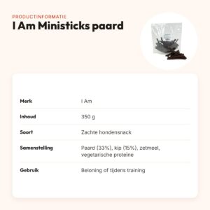 I Am Ministicks paard 350 g – zachte hondensnack – productinformatie
