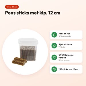 I Am Pens Stars kauwsnack 12 cm – pens sticks met kip, 135 stuks – voordelen