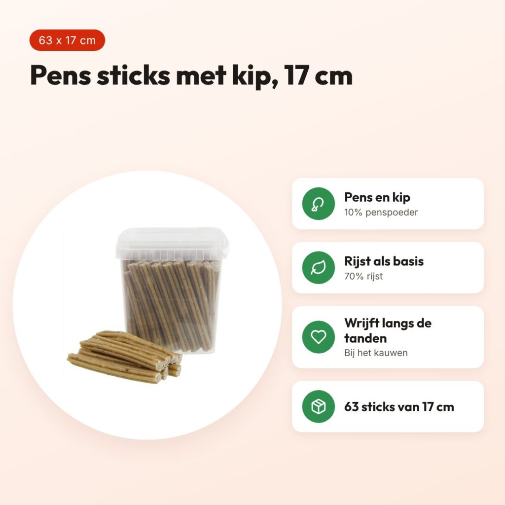 I Am Pens Stars kauwsnack 17 cm – pens sticks met kip, 63 stuks – voordelen
