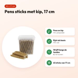 I Am Pens Stars kauwsnack 17 cm – pens sticks met kip, 63 stuks – voordelen