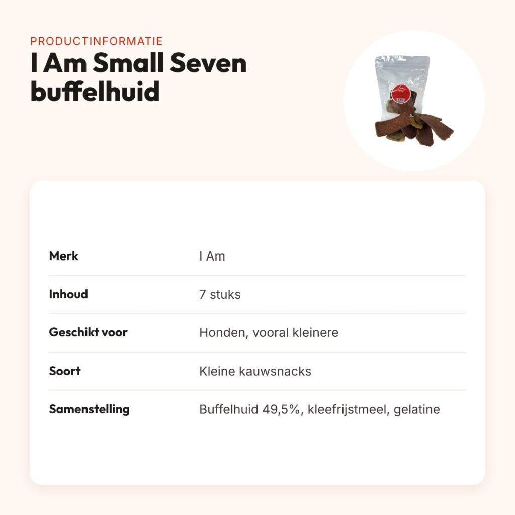 I Am Small Seven hondensnacks buffelhuid 7 stuks – kleine kauwsnacks – productinformatie
