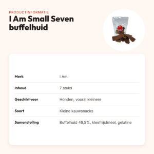 I Am Small Seven hondensnacks buffelhuid 7 stuks – kleine kauwsnacks – productinformatie
