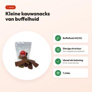 I Am Small Seven hondensnacks buffelhuid 7 stuks – kleine kauwsnacks – voordelen