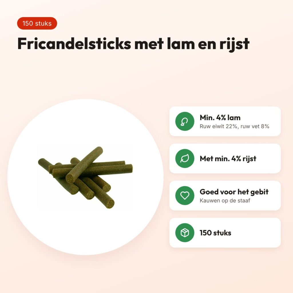 I Am sticks fricandel lam en rijst hondensnacks 150 stuks – voordelen