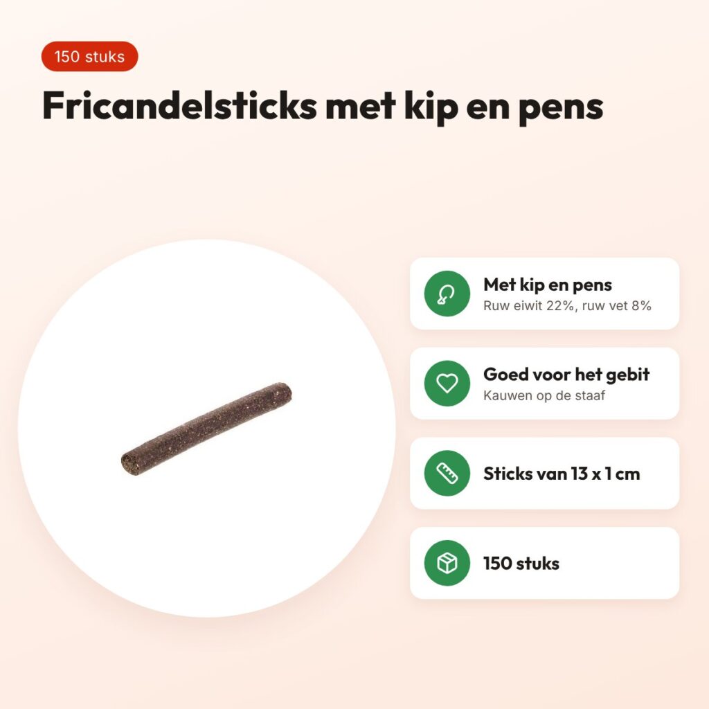 I Am sticks fricandel pens hondensnacks 150 stuks – 13 x 1 cm – voordelen