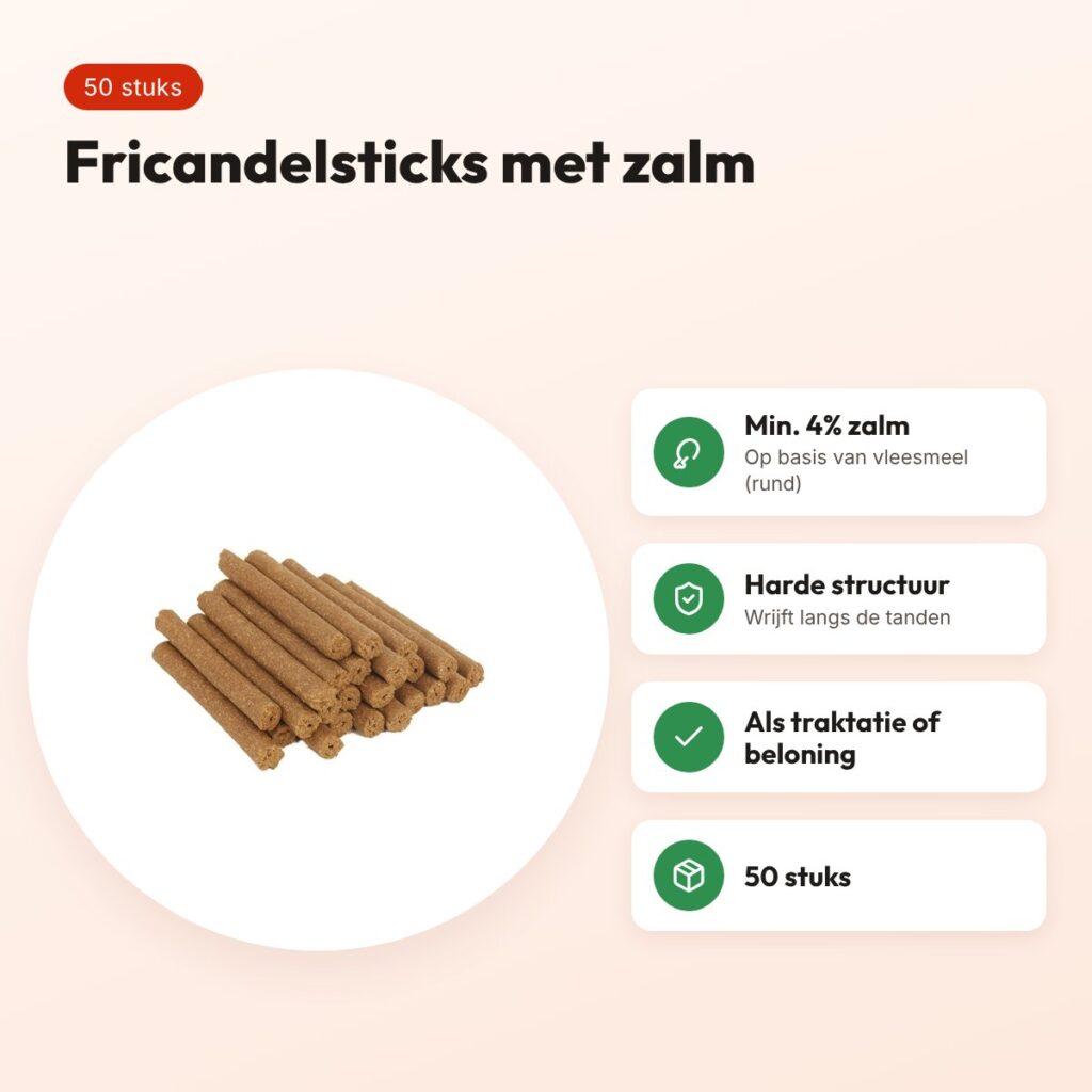 I Am sticks fricandel zalm hondenkauwsticks 50 stuks – voordelen
