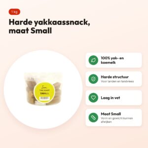 I Am yakkaas hondensnack Small 1 kg – harde kaassnack – voordelen