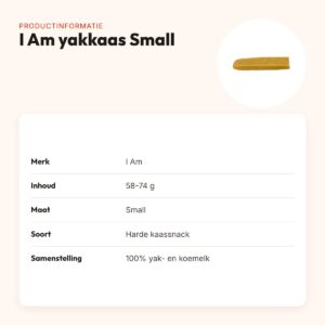 I Am yakkaas hondensnack Small 58-74 g – harde kaassnack – productinformatie