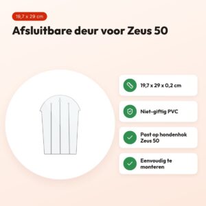 Imac deur voor hondenhok Zeus 50 – afsluitbaar, 19,7 x 29 cm – voordelen