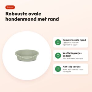 Imac hondenmand Dido groen 80 cm – ovaal, met ventilatie – voordelen