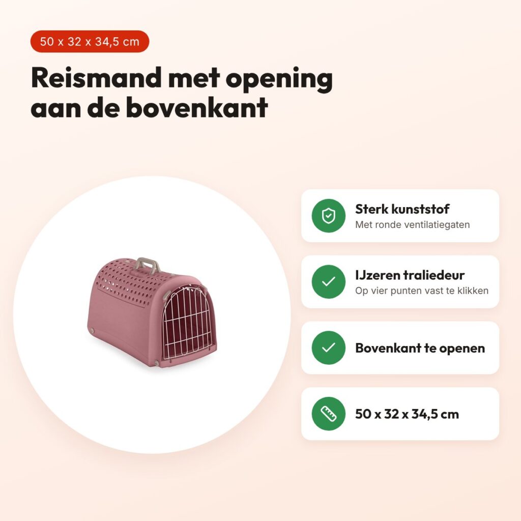 Imac reismand Linus Cabrio roze 50 x 32 x 34,5 cm – voordelen