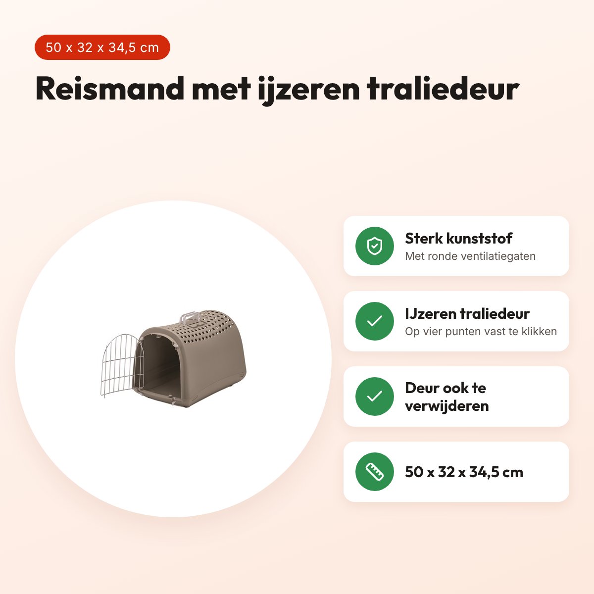 Imac reismand Linus taupe 50 x 32 x 34,5 cm – voordelen