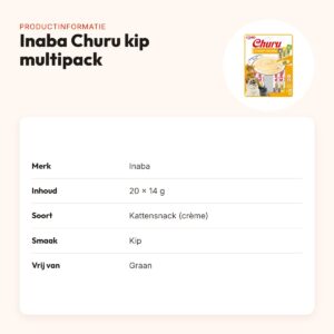 Inaba Churu kattensnack kip 20 x 14 g – graanvrije multipack – productinformatie