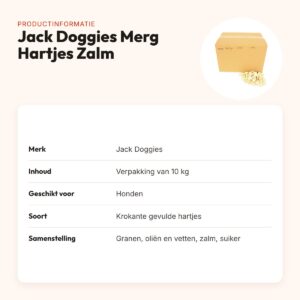 Jack Doggies merg hartjes zalm 10 kg – krokante hondenkoekjes – productinformatie