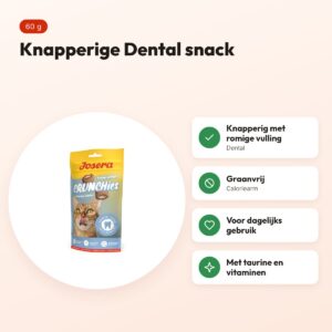 Josera Crunchies Dental kattensnack 60 g – graanvrij – voordelen