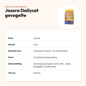 Josera Dailycat kattenvoer 2 kg – graanvrij, met gevogelte – productinformatie